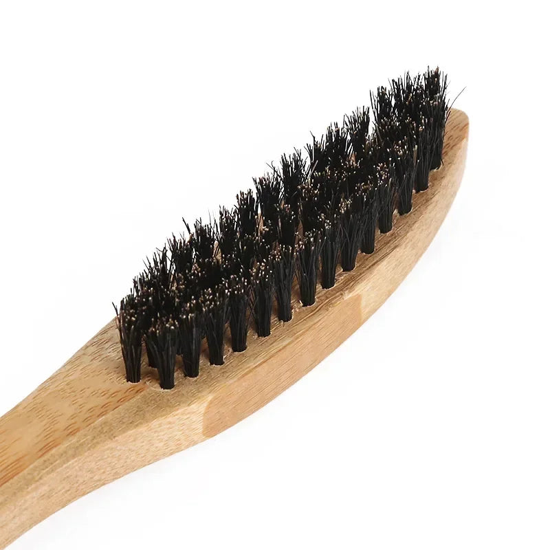 Beech Long Handle Brush for Men's Mustache Shaving, Comb, Face Massage, Facial Hair Cleaning, Boar Bristle Peaceful Pleasures Health and Wellness