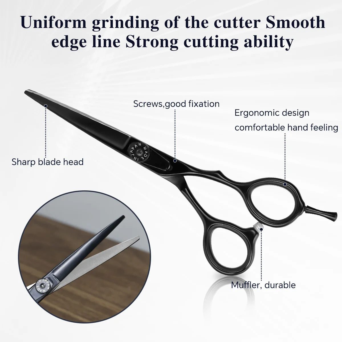 Purple Dragon 6 Professional Hair Scissors Set Stainless Steel Barber Cutting Shears Thinning Tool for Salon Use Peaceful Pleasures Health and Wellness