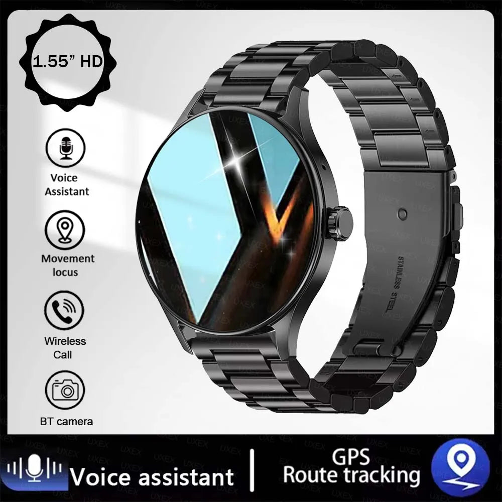UXEX 1.55" Smart Watch – BT Calls, Fitness & Health Tracker