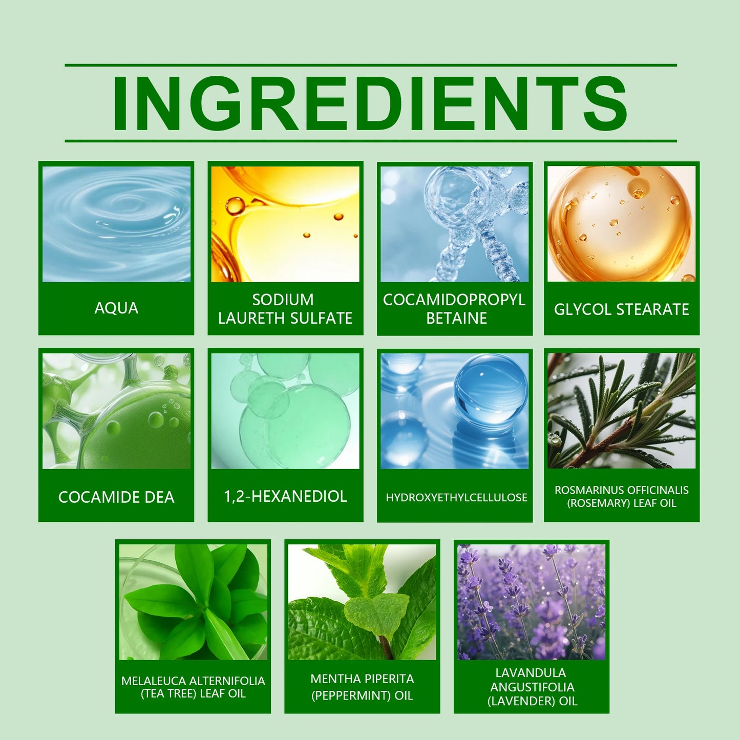 Jaysuing Tea Tree Shampoo – Peppermint Lavender Rosemary 100ml