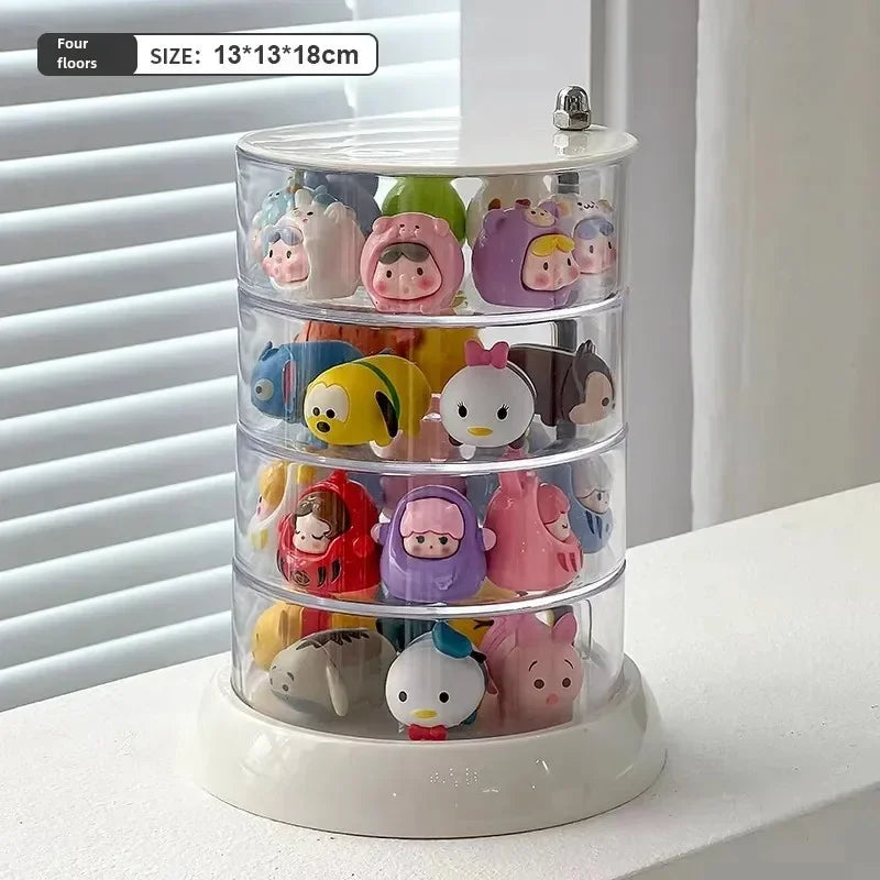 Rotating Multi-Layer Jewelry & Figurine Storage Box – Dustproof