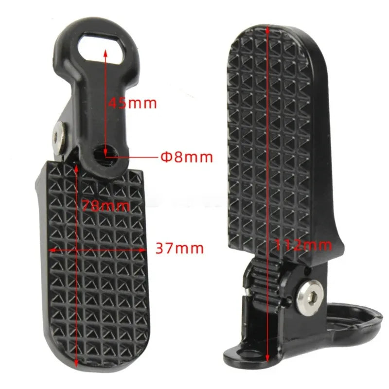 1Pair Aluminum Alloy Non-Slip Rear Footrests Bike Foot Pegs Pedal for Bicycle Motorcycle Cycling Accessories Peaceful Pleasures Health and Wellness