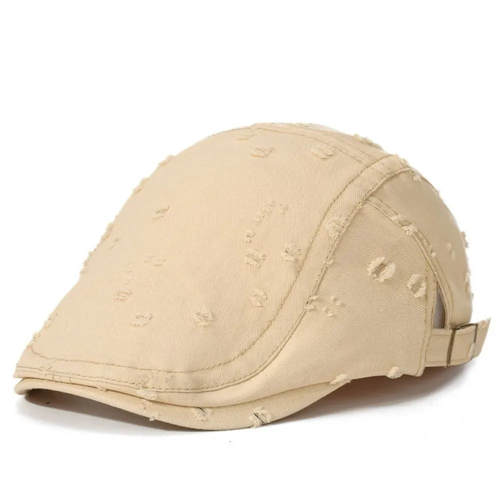Adjustable Cotton Beret Hat – Unisex Painter Newsboy Cap