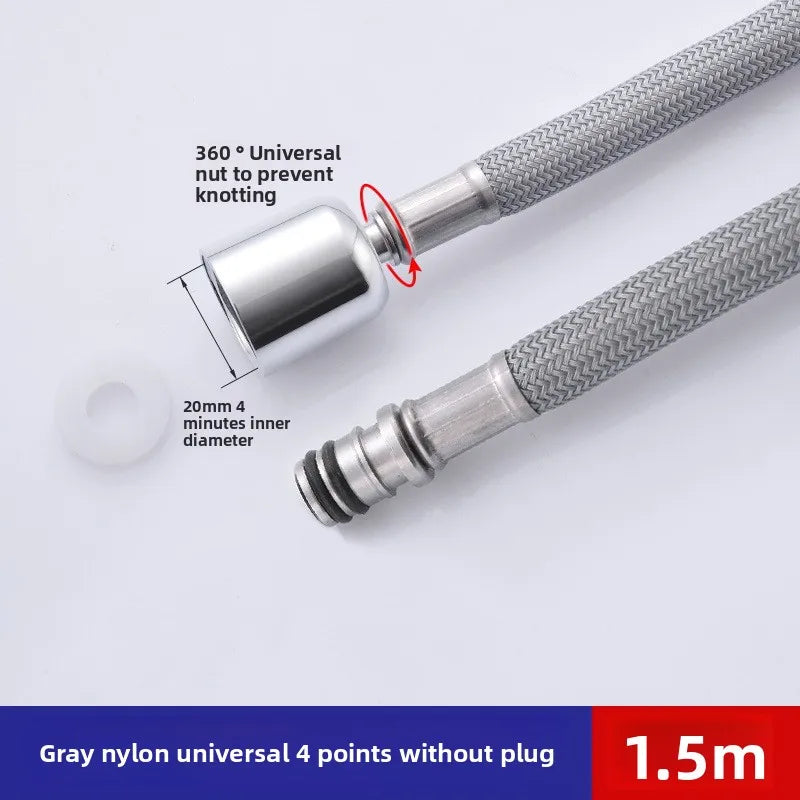 Pull-Out Kitchen Faucet Replacement Hose 150cm Quick Connect