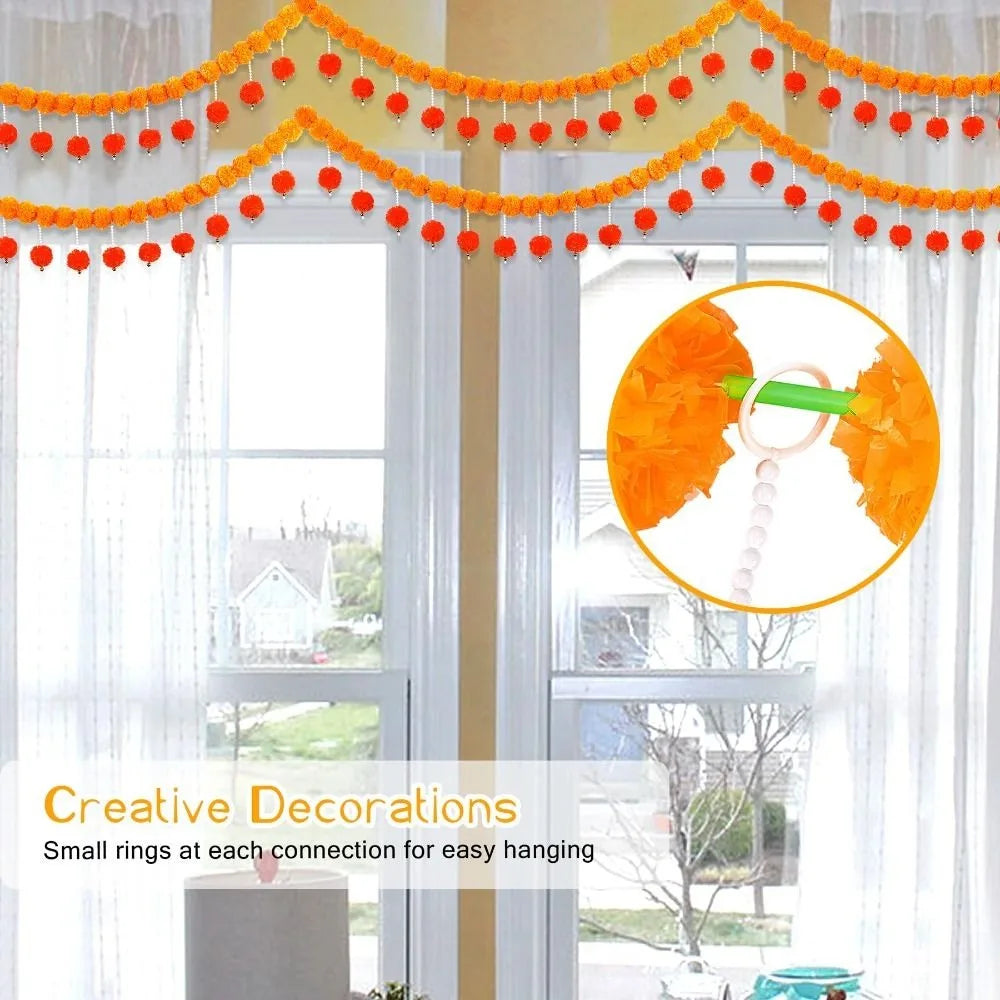 Artificial Marigold Garland – Diwali Pooja Indian Wedding Décor