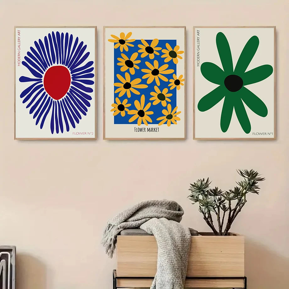 Abstract Mio Flowers Wall Art Posters Gallery Prints Canvas Decorative Painting Wall Decoration Mural Pictures Living Room Decor Peaceful Pleasures Health and Wellness