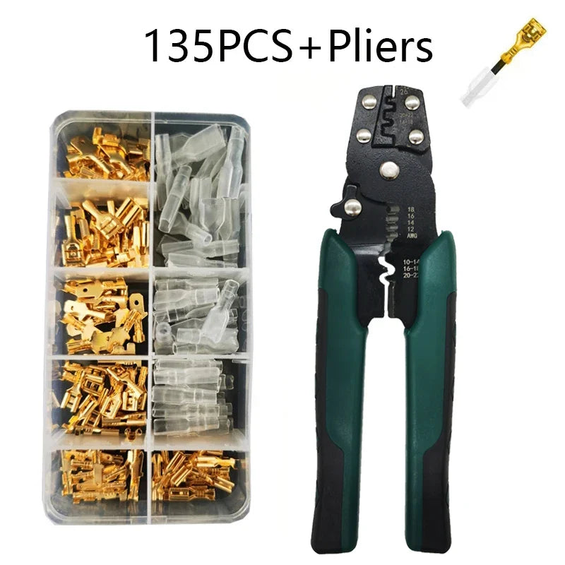 Tongliao Mini Crimping Pliers – Wire Stripper, Cutter & Terminal Kit