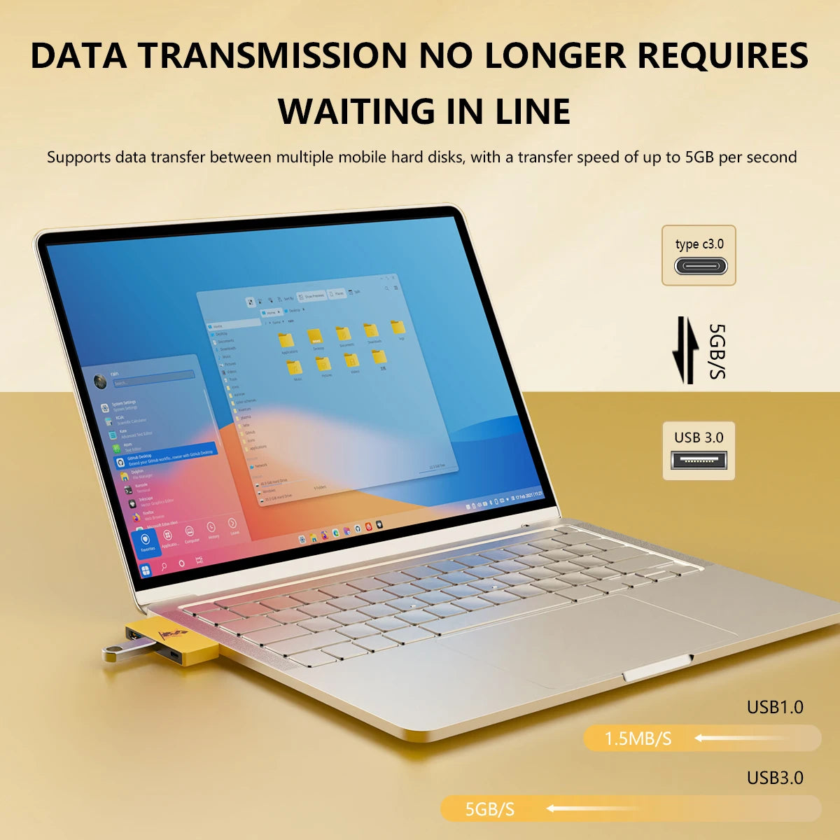 USB-C to HDMI 3-in-1 Hub | 4K, PD 100W, USB 3.0 Adapter