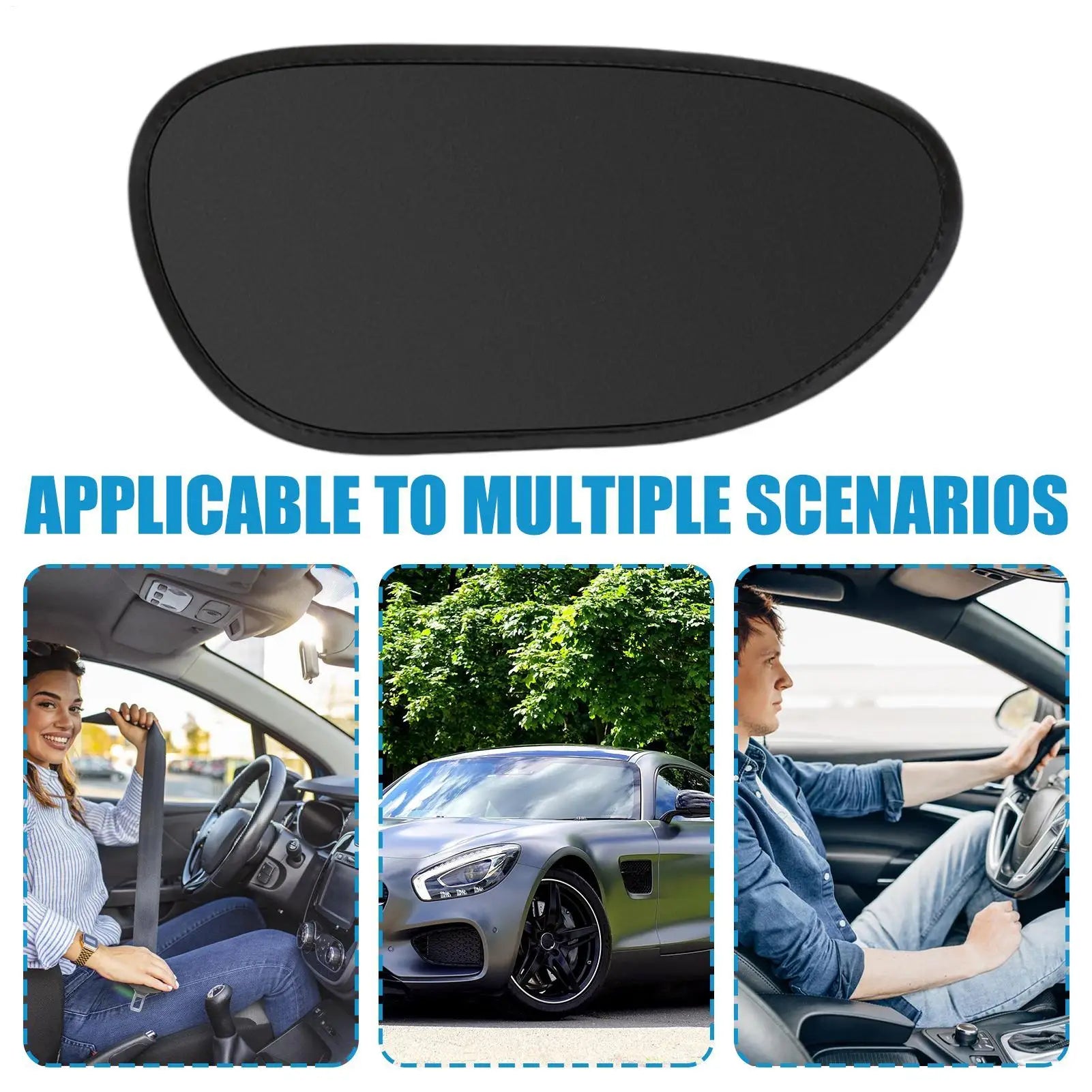 Car Side Window Sun Shade 2PCS Electrostatic UV Protection Static Cling Sunshade For Privacy, SUV Sedan Road Trip Driving Peaceful Pleasures Health and Wellness