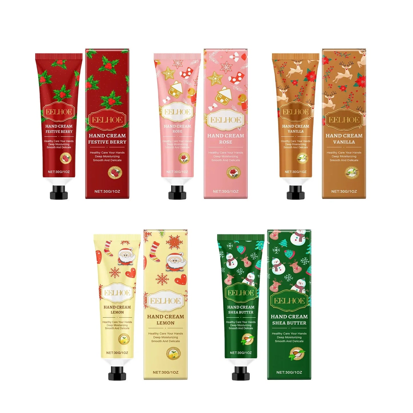 EELHOE Vitamin E Moisturizing Hand Cream – Skin Repair & Hydration Peaceful Pleasures Health and Wellness 5 in 1 set