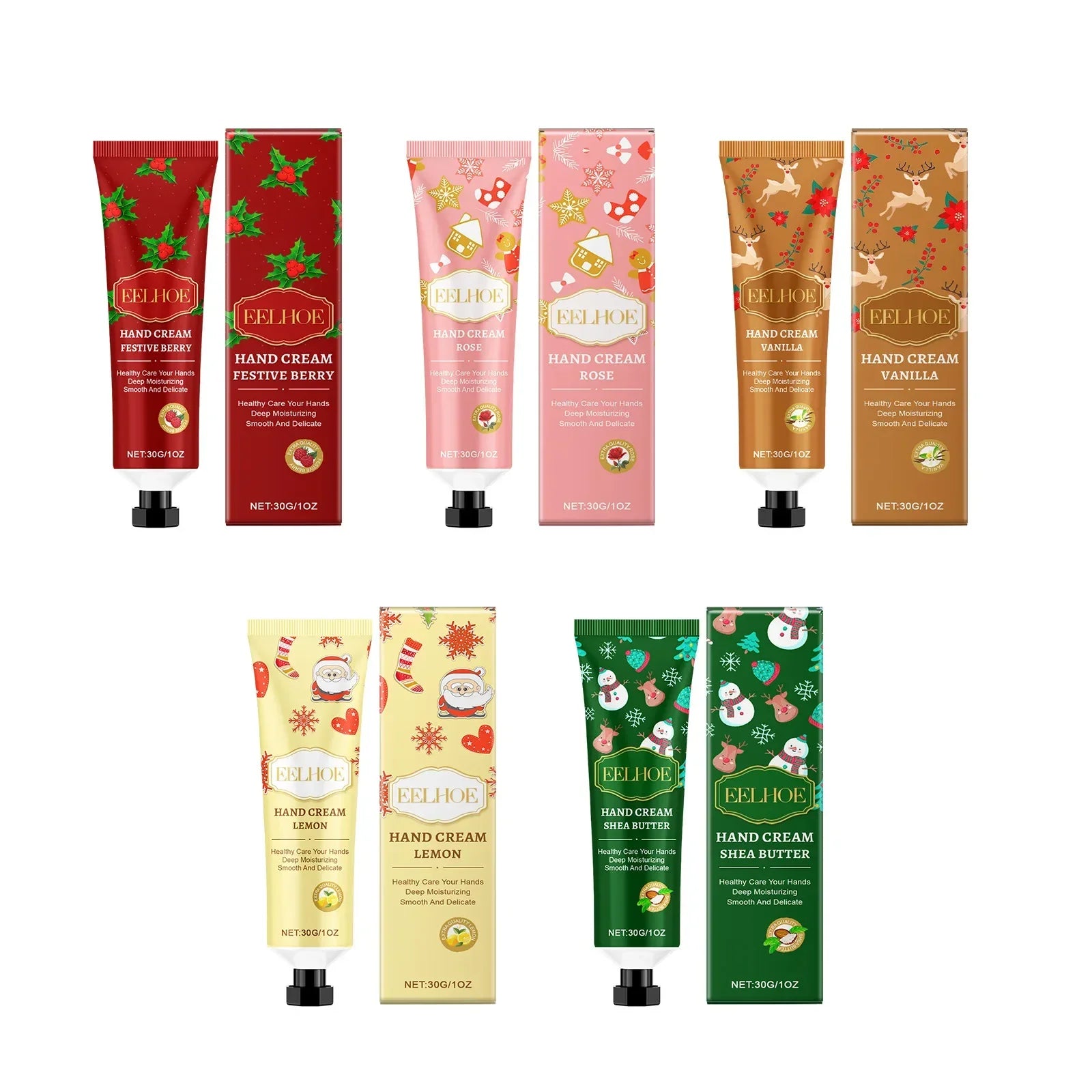 EELHOE Vitamin E Moisturizing Hand Cream – Skin Repair & Hydration Peaceful Pleasures Health and Wellness 5 in 1 set