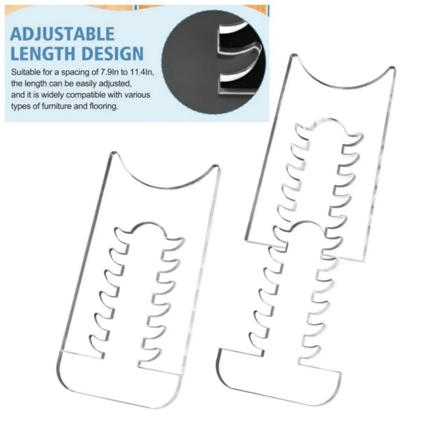 Clear Acrylic Couch Wall Spacer – Adjustable Furniture Stopper