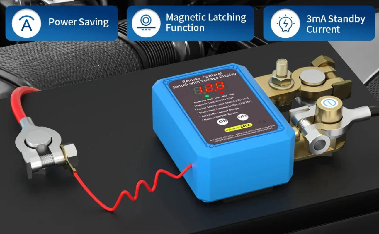 DaierTek 240A Remote Battery Kill Switch with LED Display Peaceful Pleasures Health and Wellness