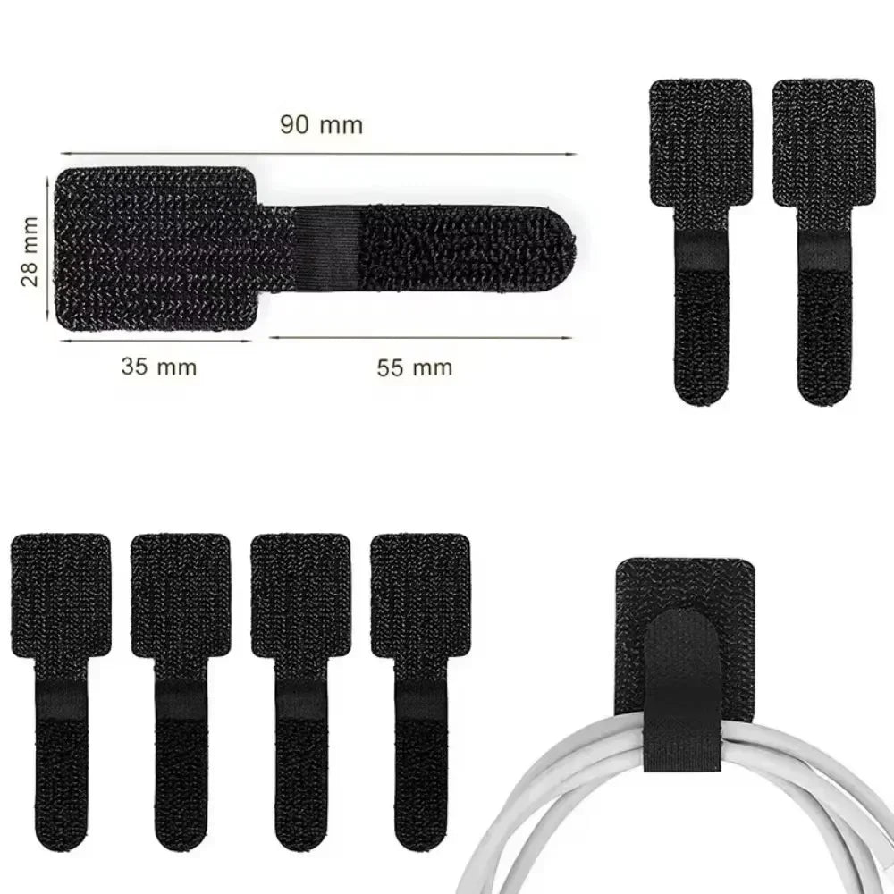 Reusable Color-Coded Cable Tie Organizer | Adjustable Wire Straps