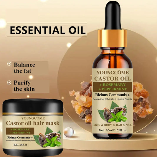 YOUNGCOME Pure Castor Oil Hair Growth Mask | Anti-Breakage Castor Oil Hair Mask Oasis Select