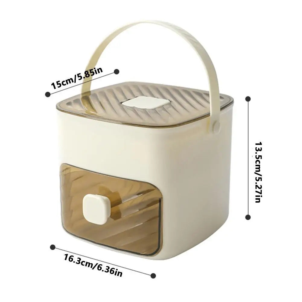 48-Grid Ice Cube Maker | One-Touch Release & Storage Drawer