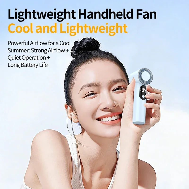 Lenovo Portable Mini Handheld Cooling Fan USB Rechargeable Pocket Desktop High Speed Small Fan for Outdoor Office Travel Peaceful Pleasures Health and Wellness