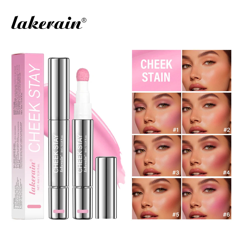 6 Colors Liquid Sponge Cheek Blusher Face Highlighter Long Lasting Natural Skin Tint Face Blush Sponge Wand For Cheek Makeup Peaceful Pleasures Health and Wellness
