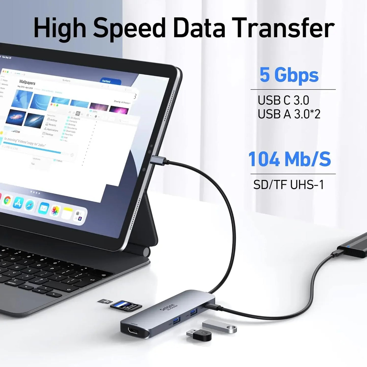 8-in-1 USB C Docking Station with Dual HDMI, PD Charging, USB 3.0 Ports for Laptops Peaceful Pleasures Health and Wellness