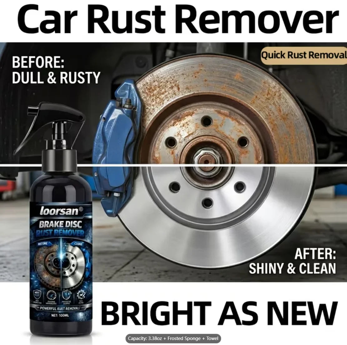 Car Brake Disc Rust Remover Spray 100ml – Wheel Hub Cleaner
