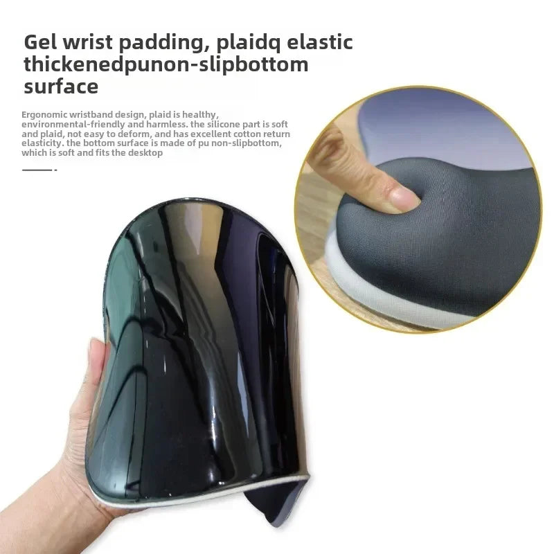 Gradient Mouse Pad with Ergonomic Silicone Wrist Rest Support