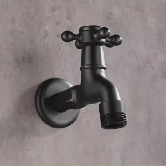 Vintage Solid Brass Single Handle Wall Mount Faucet