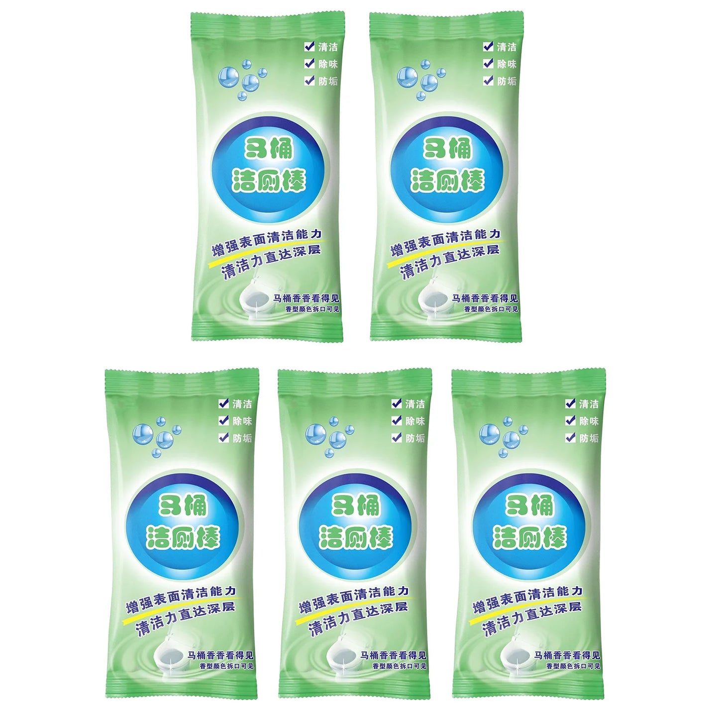 Concentrated Toilet Cleaner Gel Stick Automatic Toilet Cleaner Stick Long Lasting Toilets Bowl Cleaner For Home Hotel Cleaning Peaceful Pleasures Health and Wellness Jasmine 5pcs