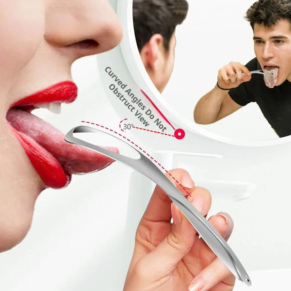Stainless Steel Tongue Scraper | Fresh Breath Oral Care Tool