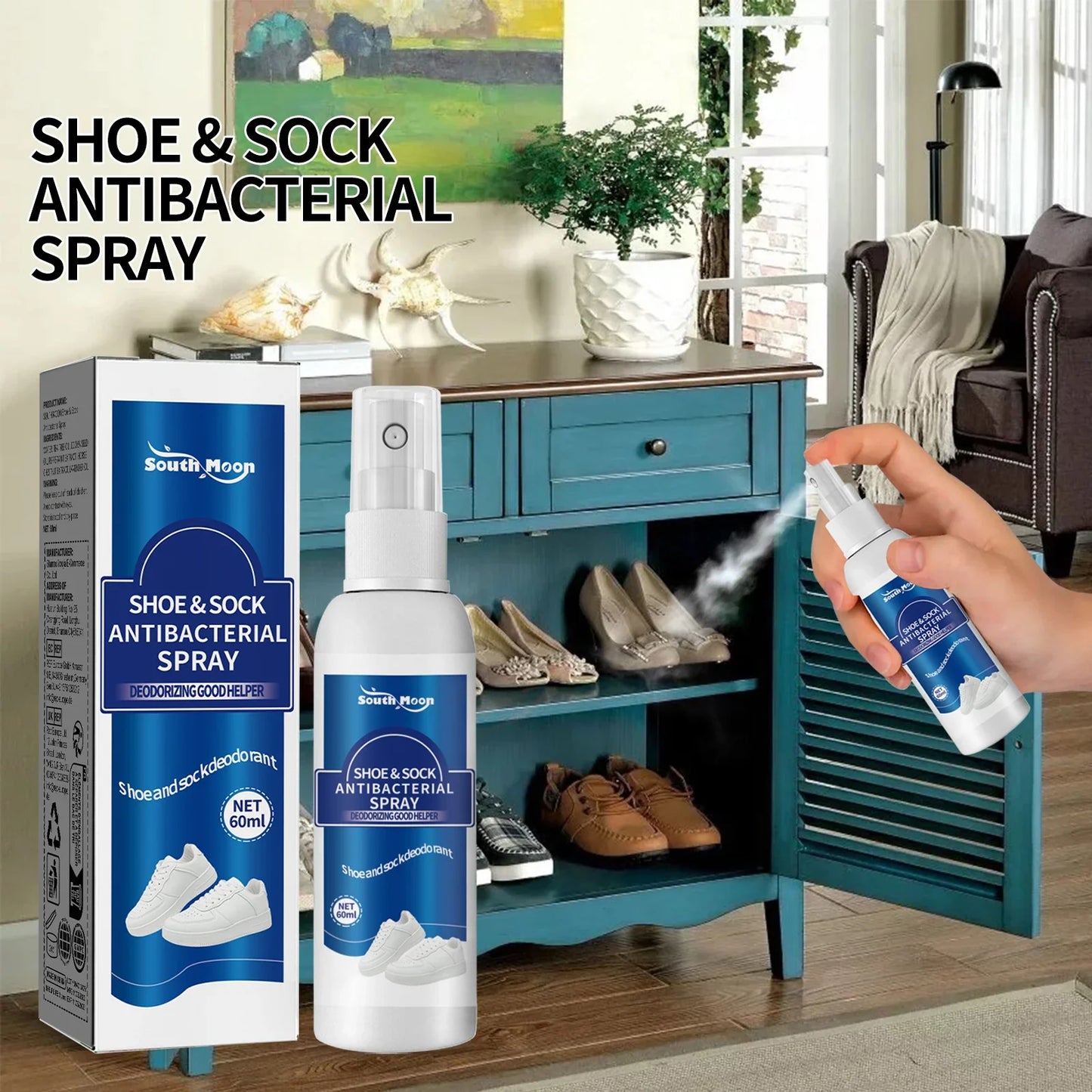 South Moon Shoe & Foot Deodorizer Spray – Antibacterial 60ml