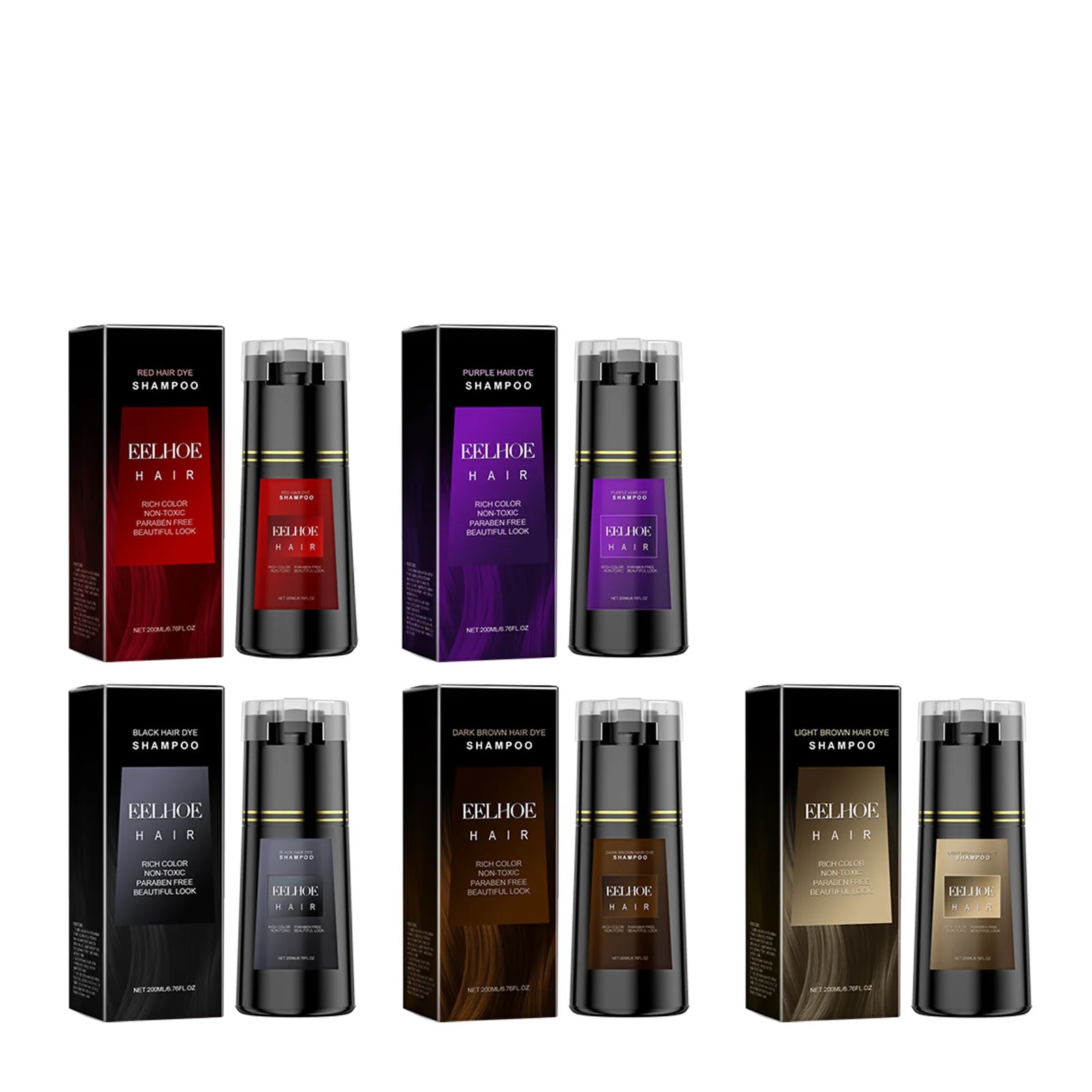 DIY Color Depositing Hair Shampoo Collection - Plant Extract Infused, Gentle & Easy to Color, Trendy Hair Dye Shampoo Peaceful Pleasures Health and Wellness
