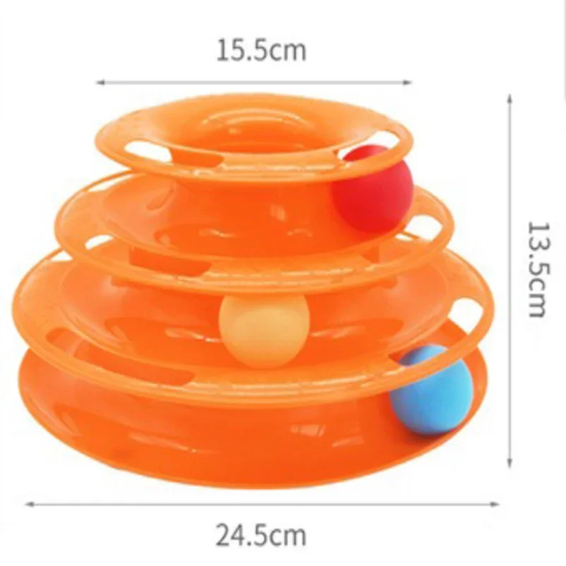 3-Layer Cat Turntable Tower | Interactive Ball Track Toy Interactive Cat Toy Peaceful Pleasures Health and Wellness