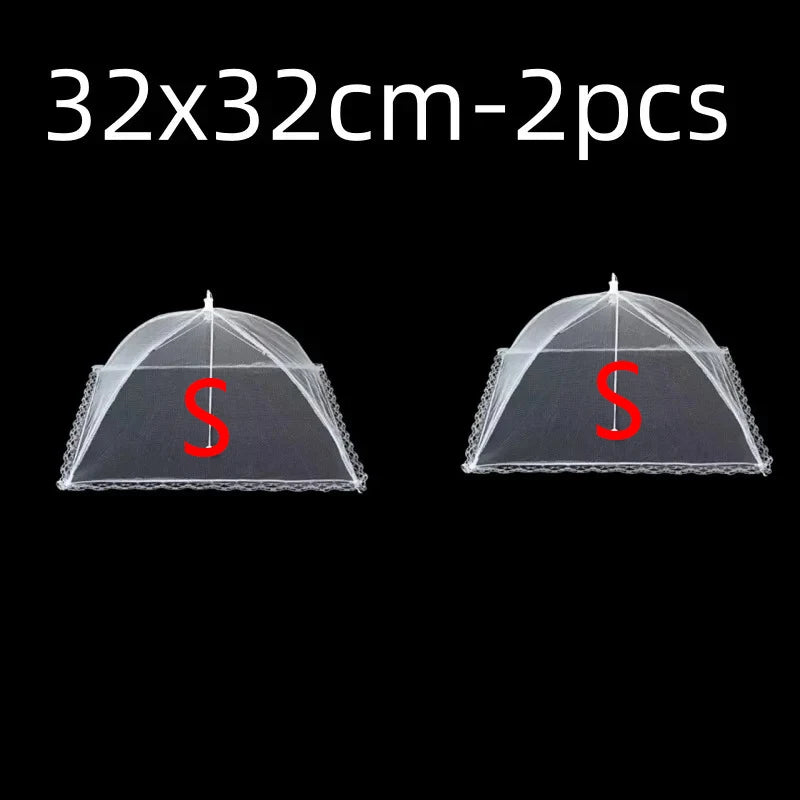 Collapsible Mesh Food Cover – Pop-Up Fly Screen Tent for Outdoors & BBQ Peaceful Pleasures Health and Wellness 12inch 32x32cm 2pcs