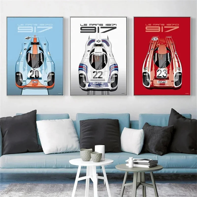 Le Mans 917K Martini Racing Canvas Wall Art Poster Print Canvas Wall Art Peaceful Pleasures Health and Wellness