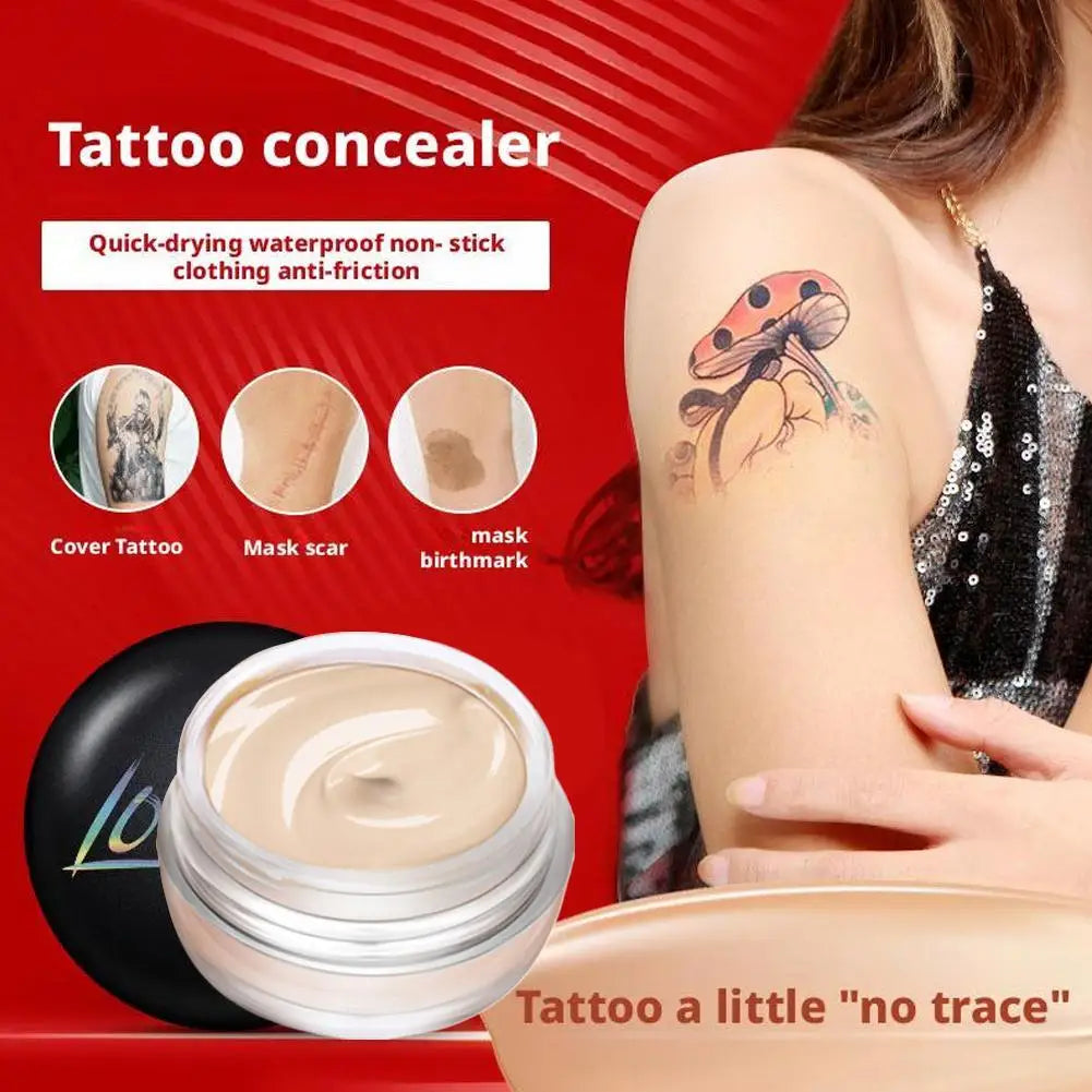 Dual-Tone Tattoo & Scar Concealer Cream – Waterproof & Long-Lasting