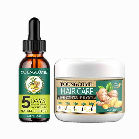 YOUNGCOME Ginger Hair Oil & Cream Set – Strengthen & Moisturize Hair Oil & Cream Set Oasis Select 50and 60g
