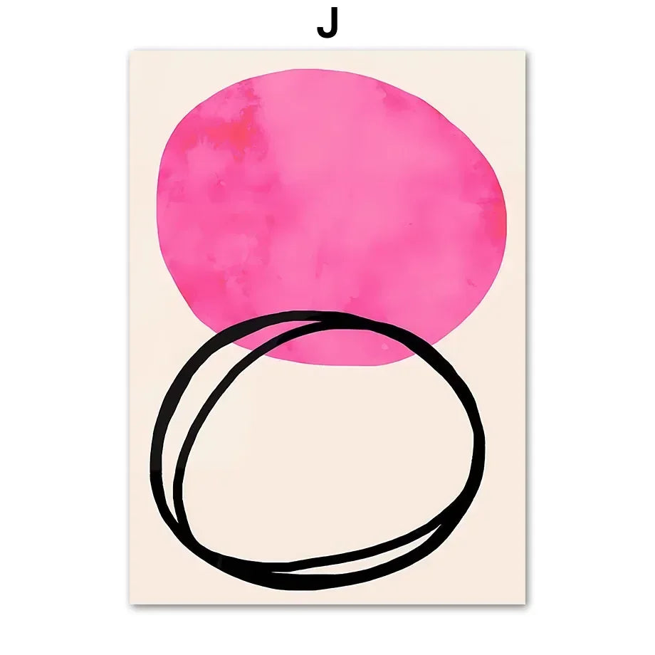 Retro Geometric Abstract Flower Canvas Wall Art HD Print Canvas Wall Art Peaceful Pleasures Health and Wellness J 20x30cm Unframed