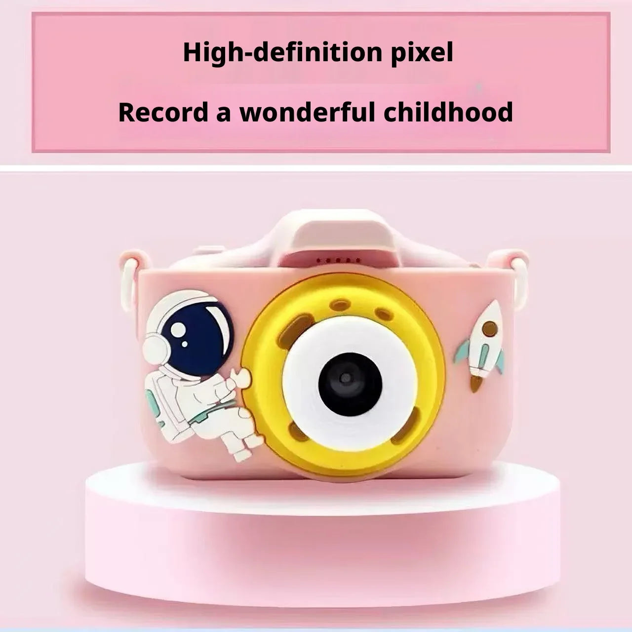 Mini Kids Dual Lens Camera Toy HD Photograph Video Digital Camcorder 128G Large Memory Exquisite Gift Box for Children Gift Peaceful Pleasures Health and Wellness