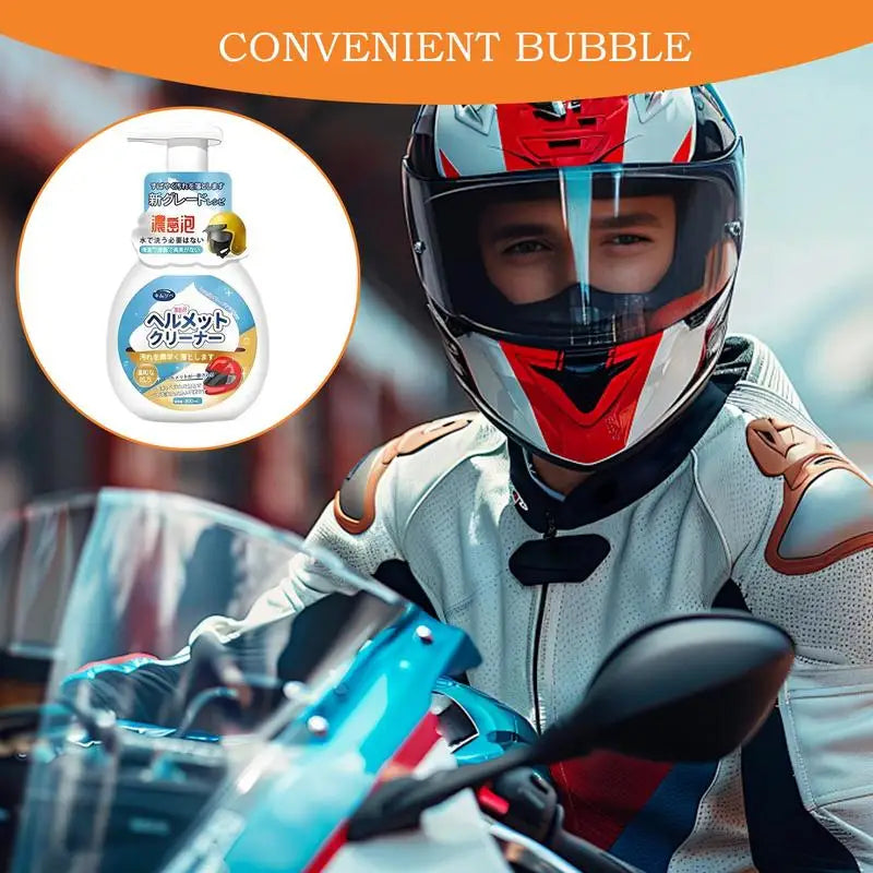 new Motorcycle Helmet Foam Cleaner Inner Liner Cleaning Dry Cleaning 300ml Motorbike Glove Stain Remover Shoes Deodorizer Peaceful Pleasures Health and Wellness