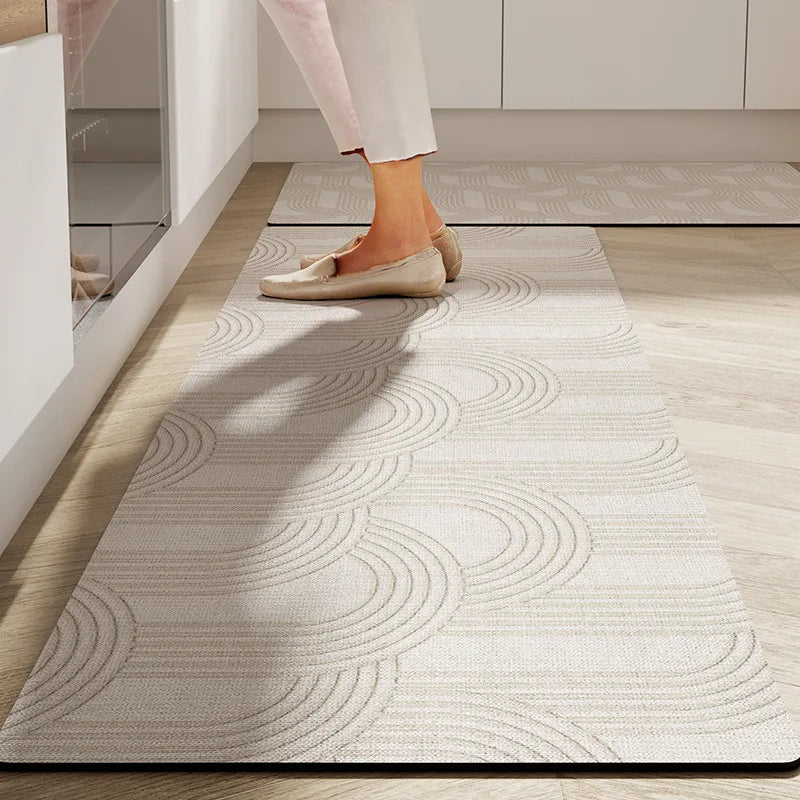 Japanese Style Crystal Velvet Kitchen Mat – Anti-Slip Area Rug
