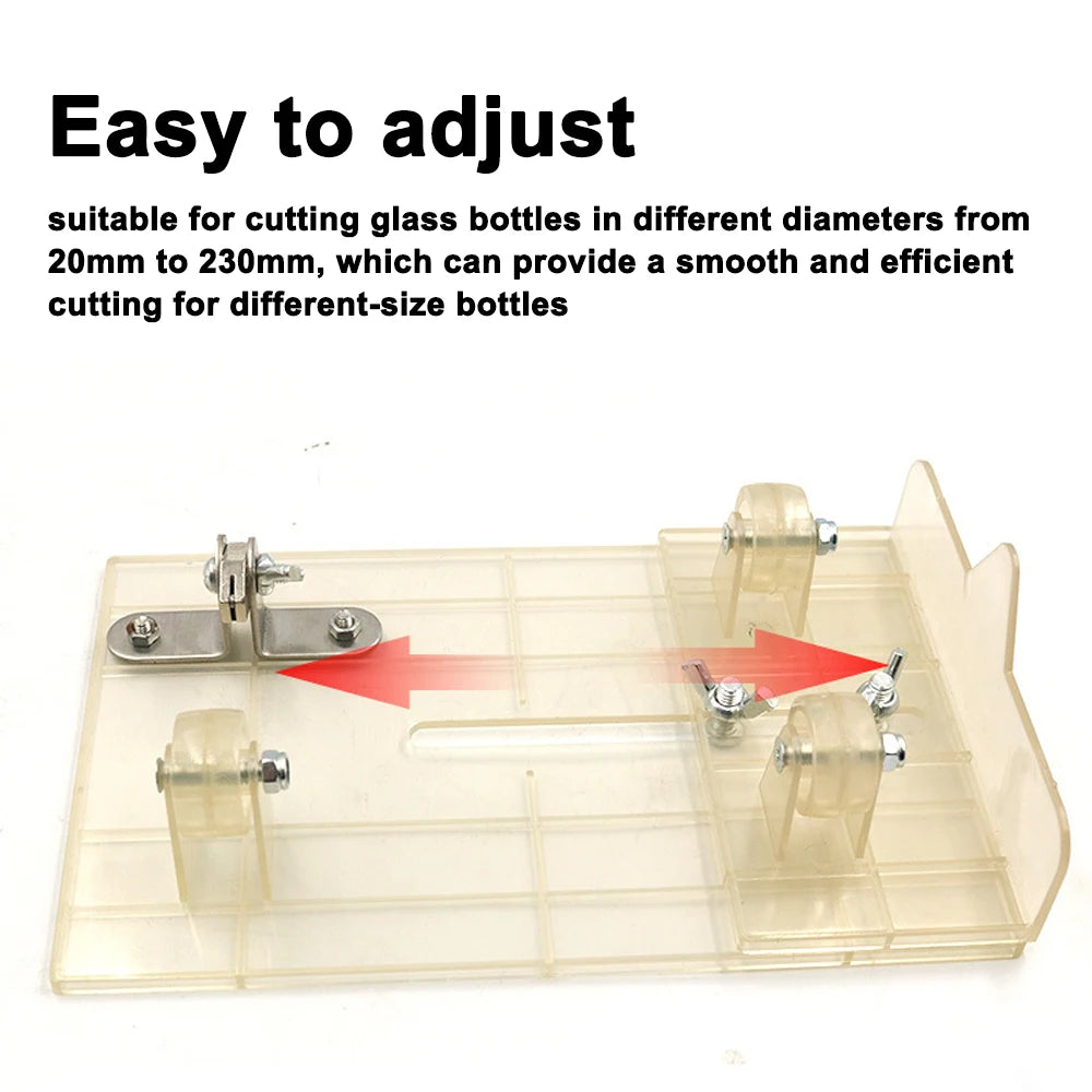 DIY Glass Bottle Cutter Adjustable Sizes Metal Glassbottle Cut Machine Wine Bottles Crafting Household Decorations Cutting Tool Peaceful Pleasures Health and Wellness