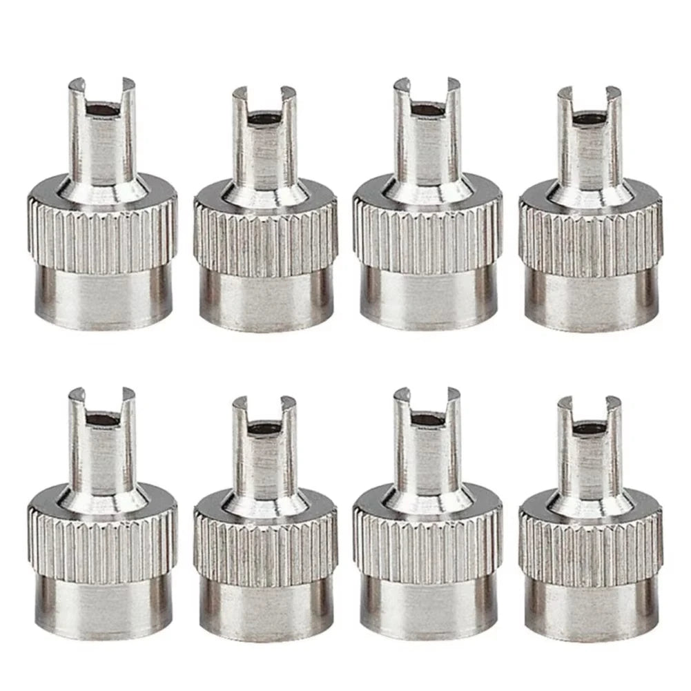 8Pcs Wheel Tire Valve Lid Cover Leak-proof Tire Valve Stem Cap Copper Slotted Head Stem Cover Auto Repair Parts Peaceful Pleasures Health and Wellness Default Title