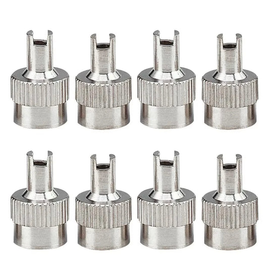 8Pcs Wheel Tire Valve Lid Cover Leak-proof Tire Valve Stem Cap Copper Slotted Head Stem Cover Auto Repair Parts Peaceful Pleasures Health and Wellness Default Title