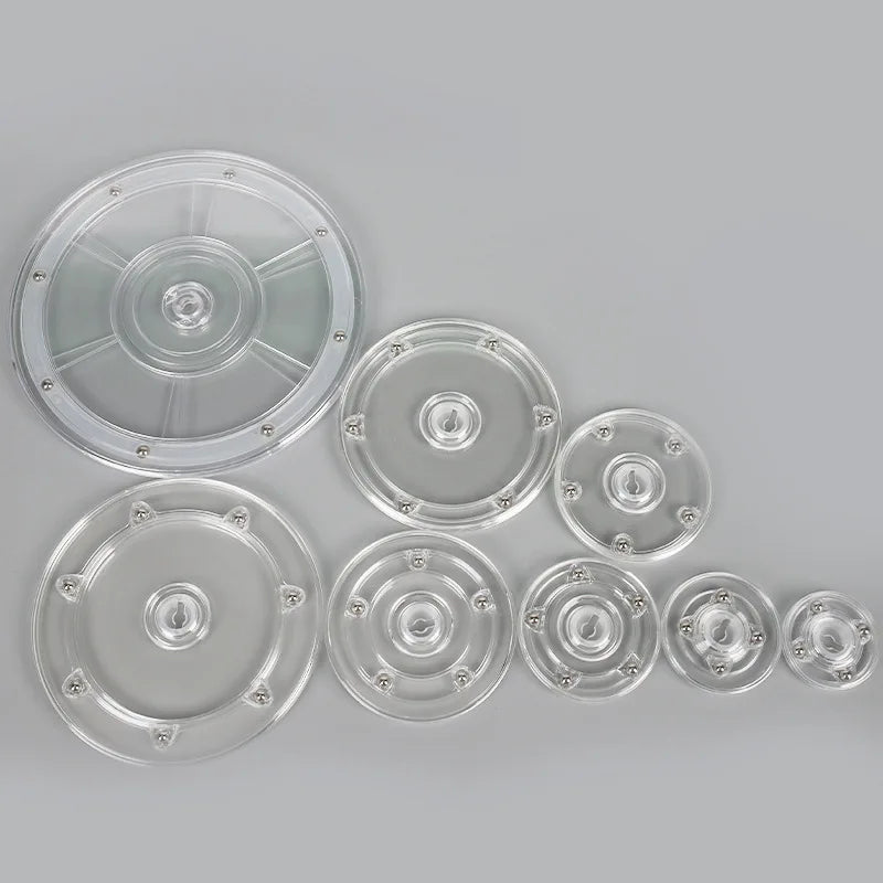 Acrylic 360° Rotating Display Stand | Clear Lazy Susan Turntable