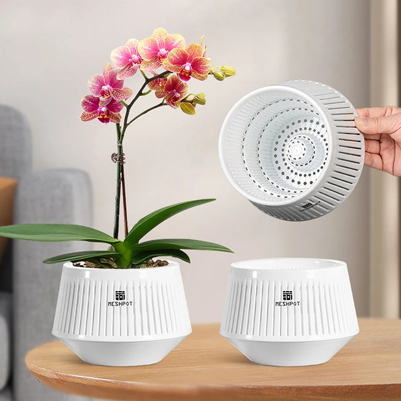 Meshpot Orchid Pots with Holes | Plastic Planter Indoor Outdoor