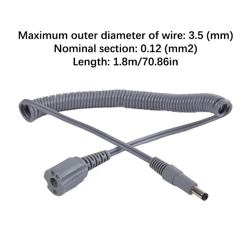 Strong Machine Accessories Nail Drill Handpiece Cord Power Cable For Electric Manicure Drill Gray Handle Rope Peaceful Pleasures Health and Wellness