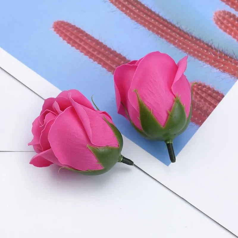 Artificial Soap Rose Flowers 50/100 Pcs – Wedding DIY Decor
