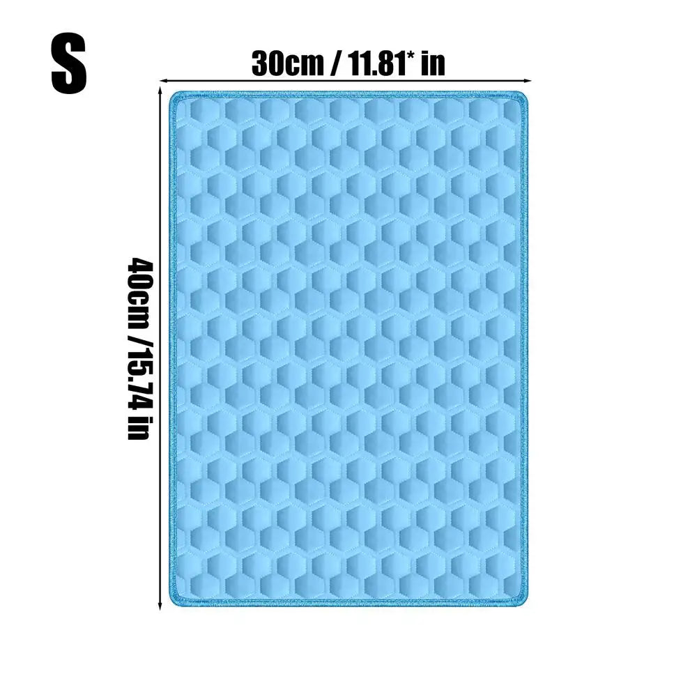 Pet Cooling Mat for Dogs & Cats – Ice Silk, S–XXL Sizes