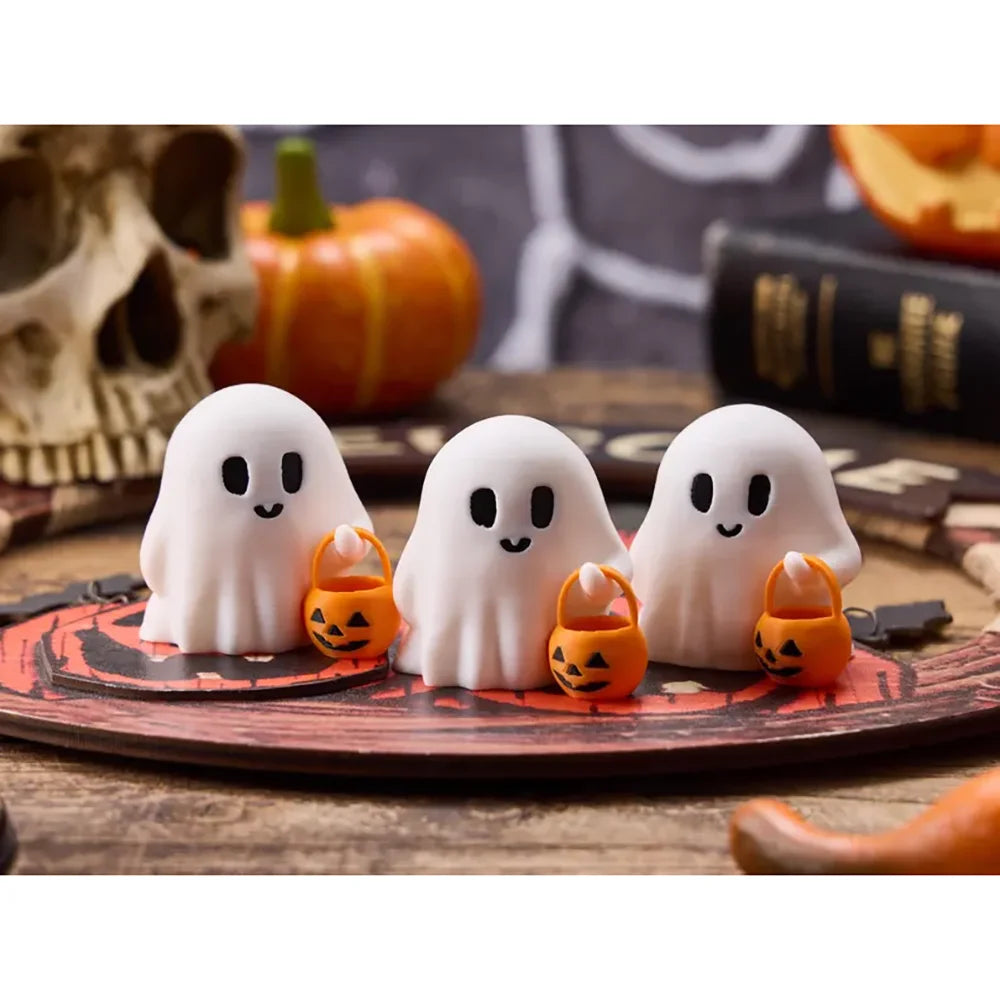 3-Piece Halloween Ghost Pumpkin Resin Desk Decor Set | Gift