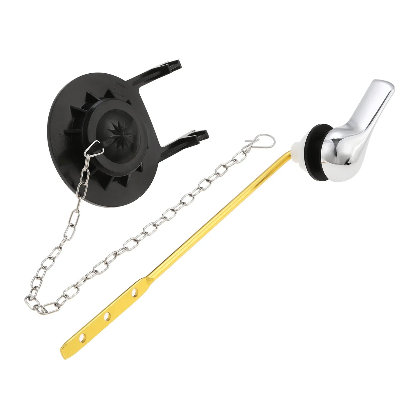 Toilet Tank Handle & Flapper Kit – 2" Flush Valve, Tool-Free