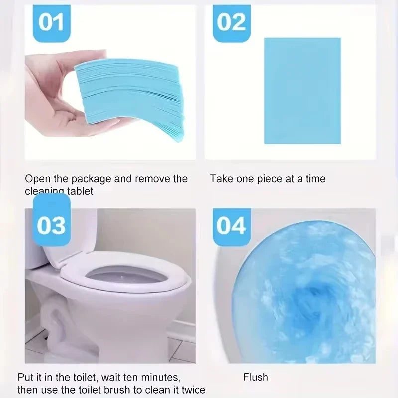 Fizzing Toilet Bowl Cleaner Tablets | 30/60/120 Bulk Pack